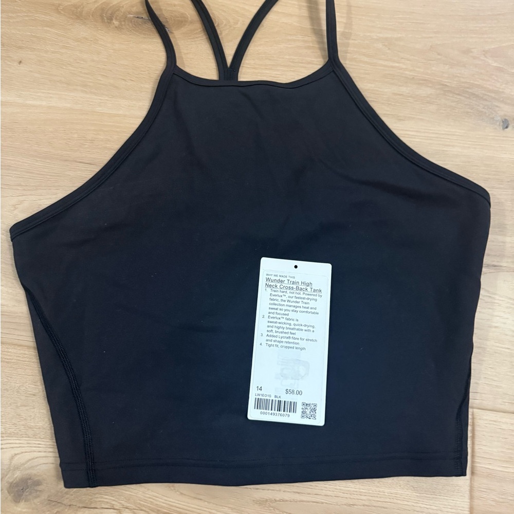 Lululemon Wunder Train High Neck Cross-Back Tank